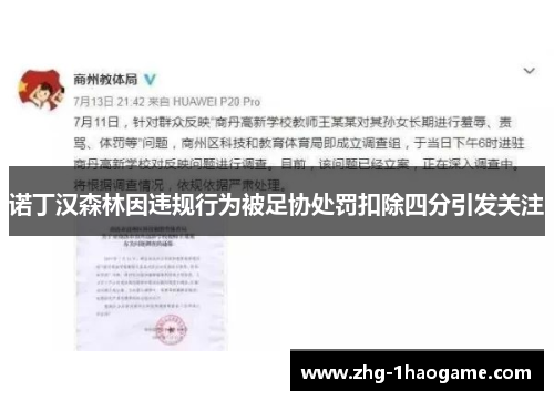 诺丁汉森林因违规行为被足协处罚扣除四分引发关注